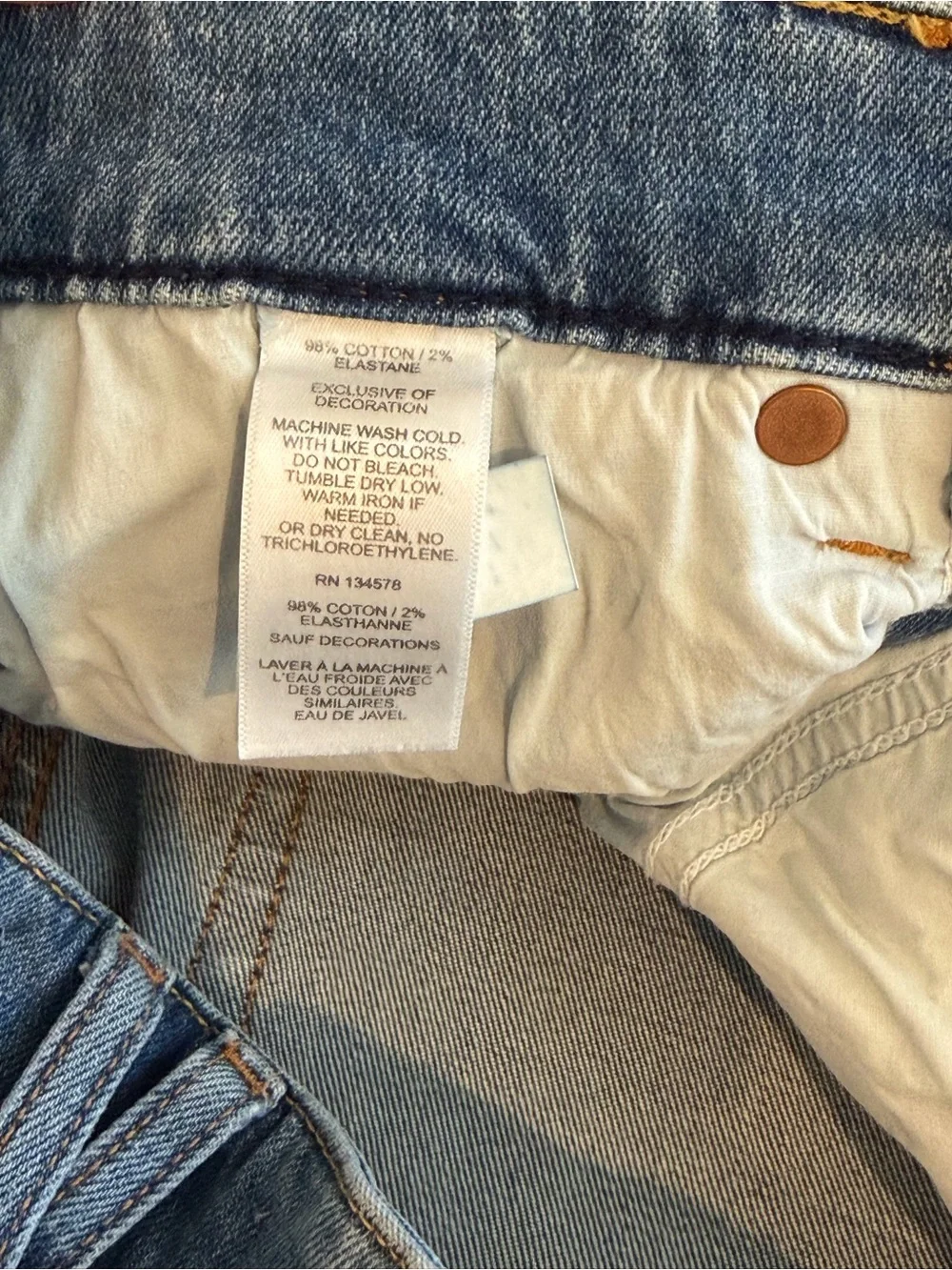 Vineyard Vines Jamie Corded Blue Frayed Hem Denim Shorts Women’s Size 24